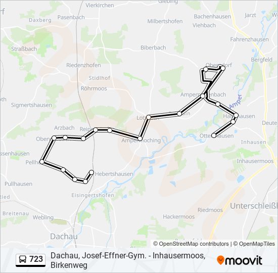 723 bus Line Map