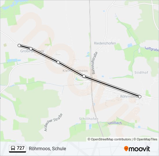 727 bus Line Map