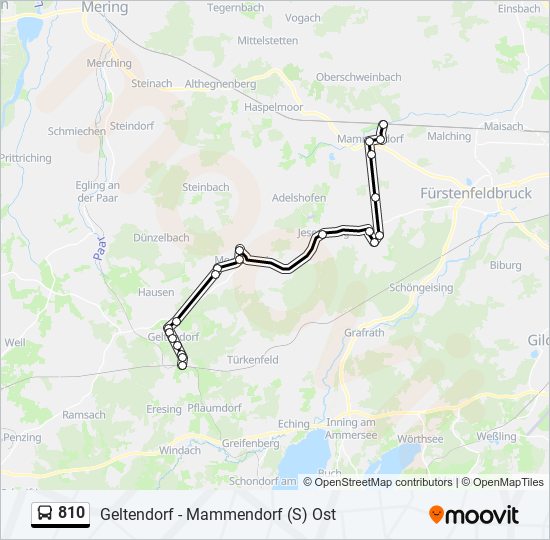 810 bus Line Map