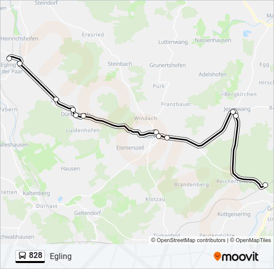 828 bus Line Map