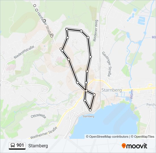 901 bus Line Map