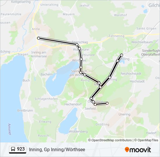 923 bus Line Map