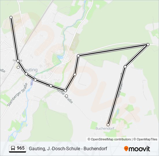 965 bus Line Map