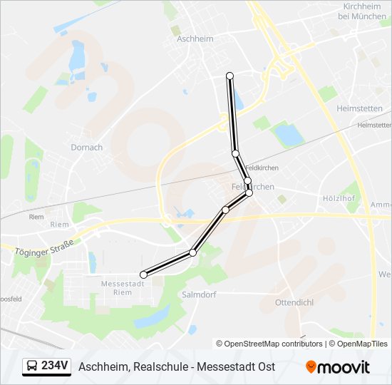 234V bus Line Map