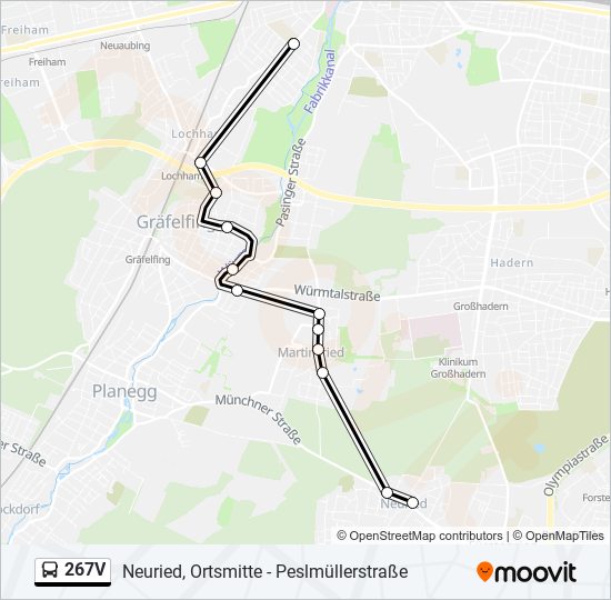 267V bus Line Map