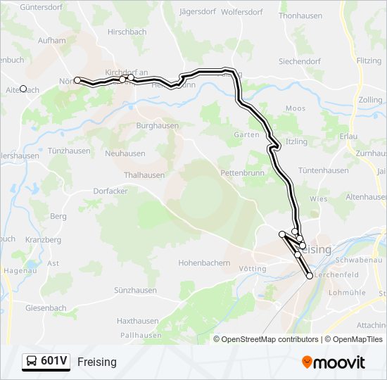 601V bus Line Map