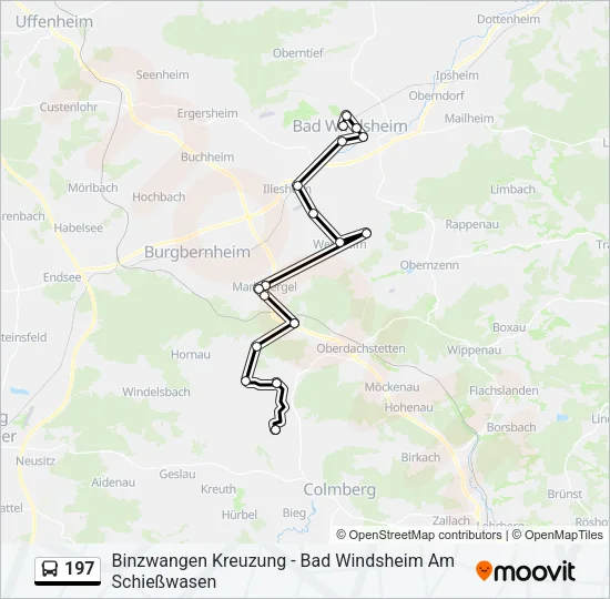 197 Bus Line Map