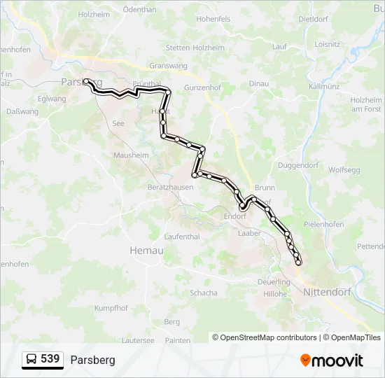 539 Bus Line Map