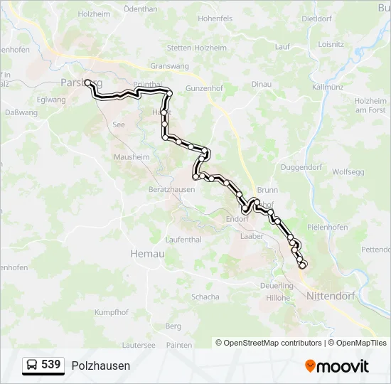 539 Bus Line Map