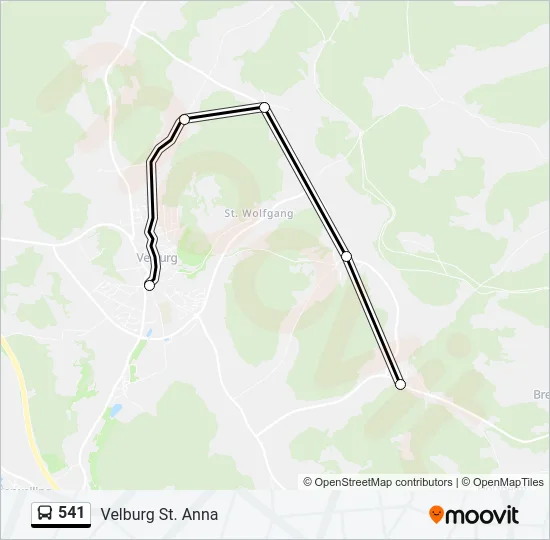 541 Bus Line Map