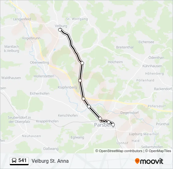 541 Bus Line Map