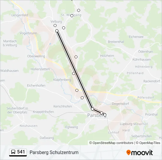 541 Bus Line Map