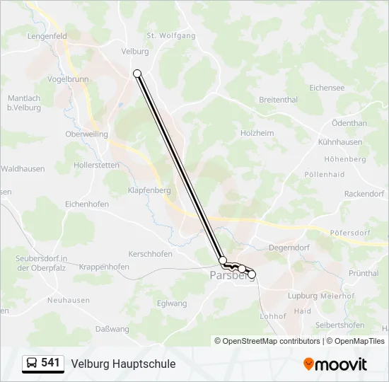 541 Bus Line Map