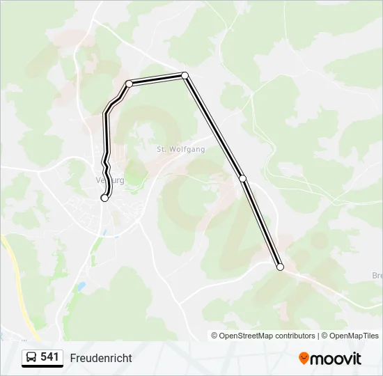 541 Bus Line Map