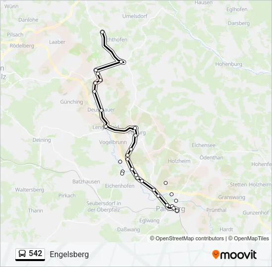 542 Bus Line Map