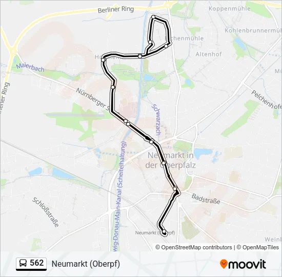 562 Bus Line Map