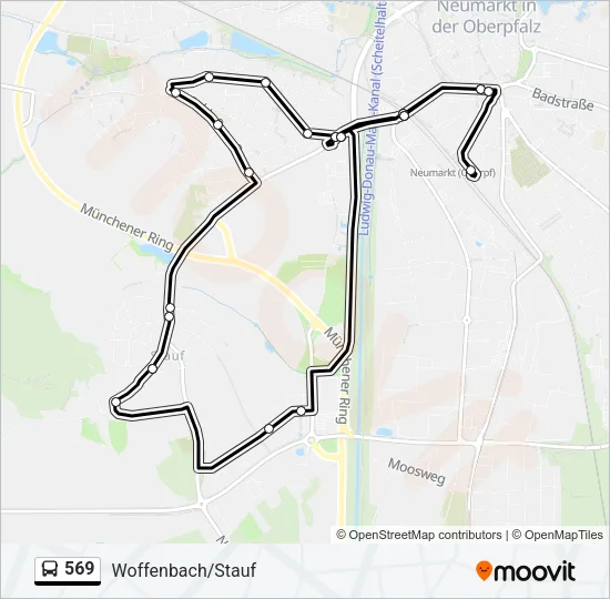 569 Bus Line Map