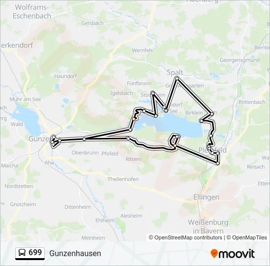 699 Bus Line Map