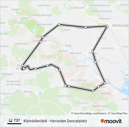 737 Bus Line Map