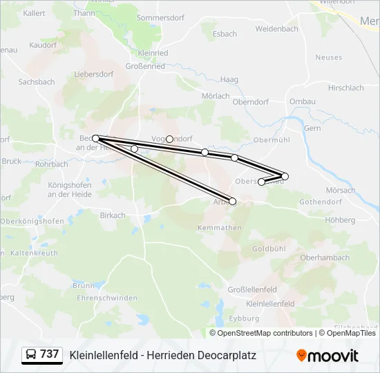 Автобус 737: карта маршрута