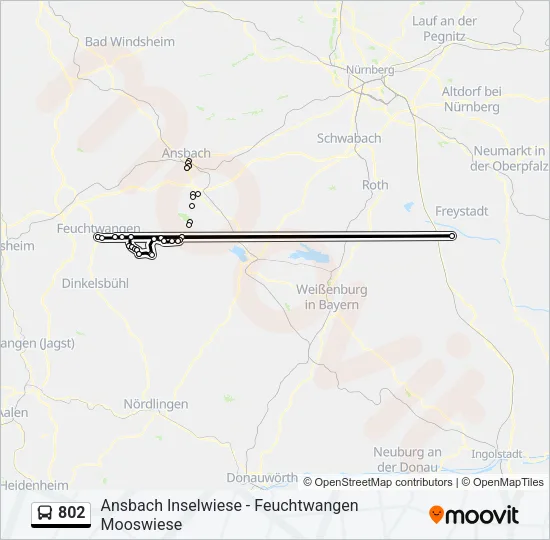 802 Bus Line Map