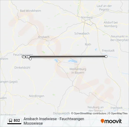 802 Bus Line Map