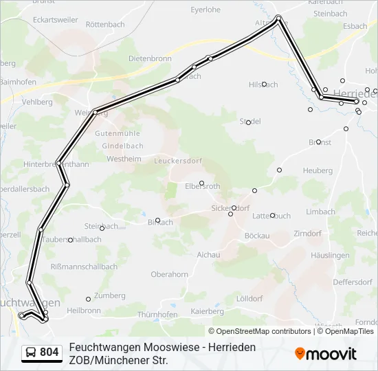 804 Bus Line Map