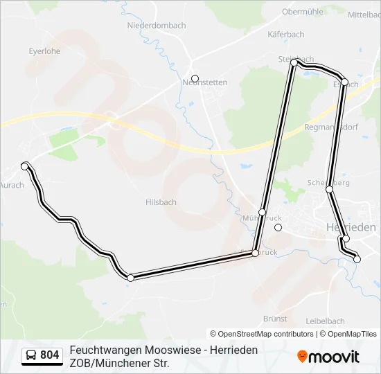 804 Bus Line Map