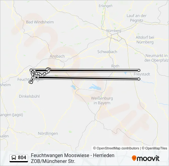 804 Bus Line Map