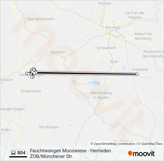 804 Bus Line Map
