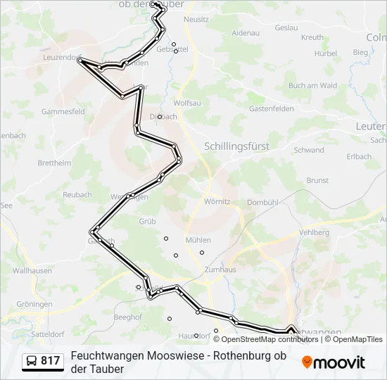 817 Bus Line Map