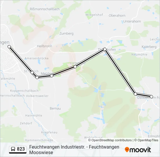823 Bus Line Map