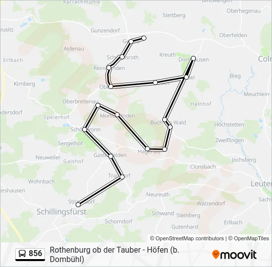 Автобус 856: карта маршрута