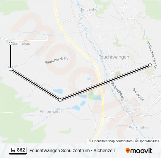 862 Bus Line Map