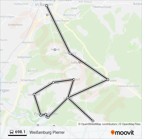 698.1 Bus Line Map