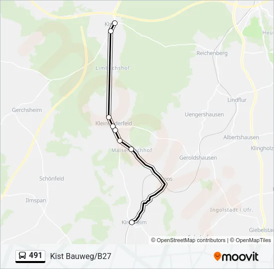 491 Bus Line Map