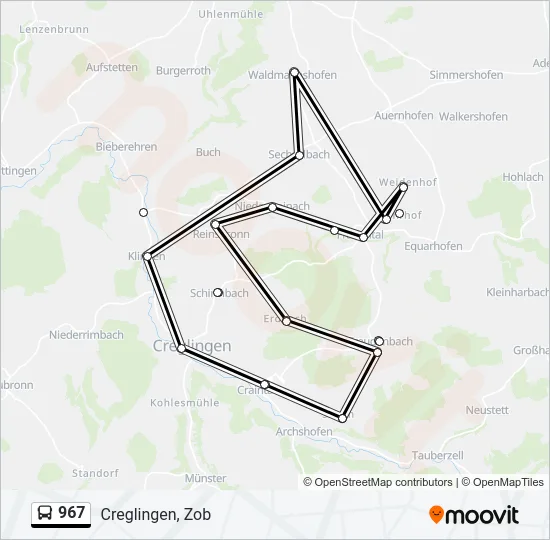967 Bus Line Map