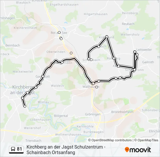 81 Bus Line Map