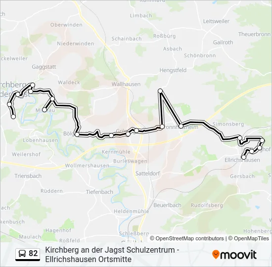 82 Bus Line Map