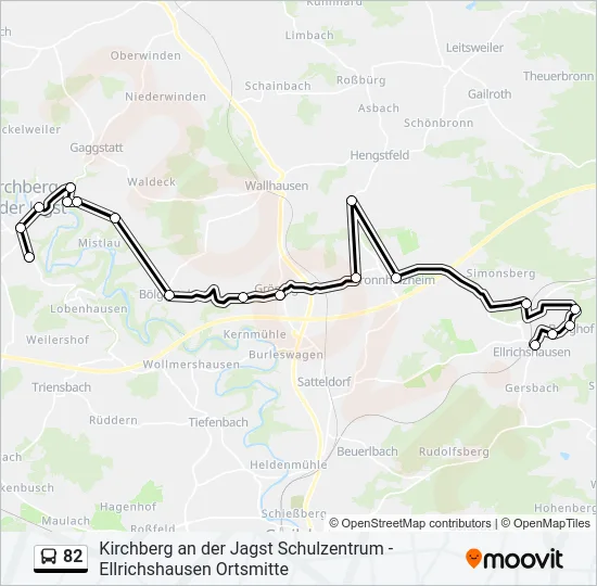82 Bus Line Map