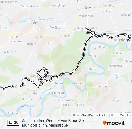 30 Bus Line Map