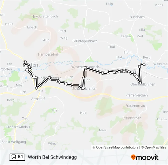 81 Bus Line Map