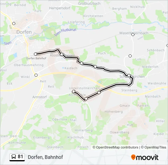 81 Bus Line Map