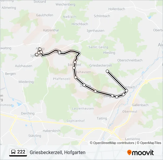 222 Bus Line Map