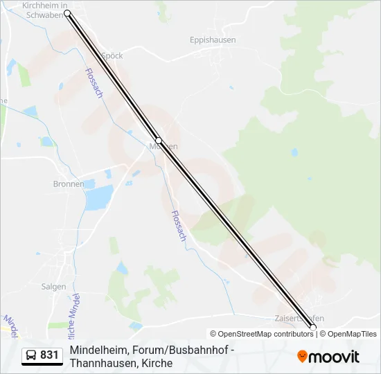831 Bus Line Map