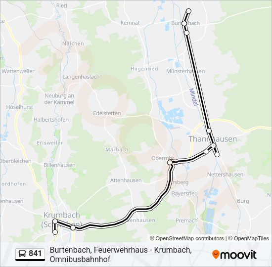 Buslinie 841 Karte