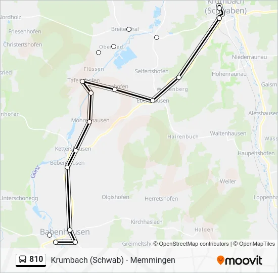 Автобус 810: карта маршрута