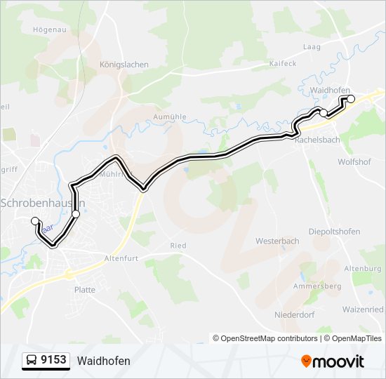 9153 Bus Line Map