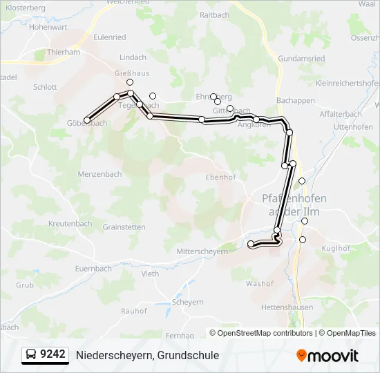 9242 Bus Line Map
