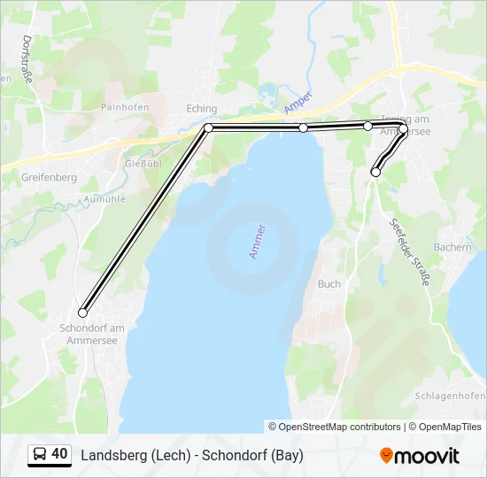 40 Bus Line Map